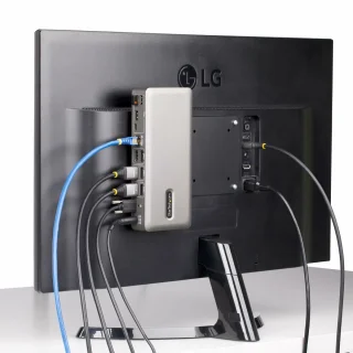 StarTech.com 150UE-USB4DOCKTRIPLE laptop dock & poortreplicator Bedraad USB4 Grijs