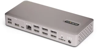 StarTech.com 150UE-USB4DOCKTRIPLE laptop dock & poortreplicator Bedraad USB4 Grijs