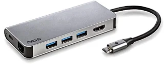 8-in-1 USB-C Multipoort Adapter - USB 3.0, HDMI, SD/TF Kaartlezer en LAN