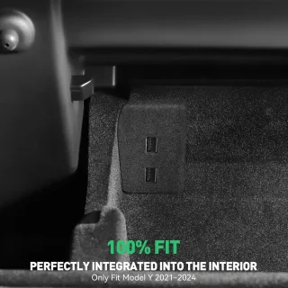 USB-hub Geschikt voor handschoenenkastje Geschikt voor Tesla Model Y 2024-2020 - ABS Flocking Multi-Port USB-stickdock Geschikt voor handschoenenkastje voor opladen en gegevensoverdracht