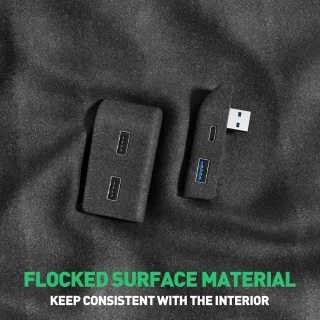 USB-hub Geschikt voor handschoenenkastje Geschikt voor Tesla Model Y 2024-2020 - ABS Flocking Multi-Port USB-stickdock Geschikt voor handschoenenkastje voor opladen en gegevensoverdracht