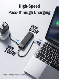 Docking Station - USB C Hub 3*Display- 10 in 1 - USB C Docking Station Dual HDMI Adapter 4K, 3 USB 3.0/2.0, VGA, PD 100W, Audio, SD/TF, USB C HDMI voor Windows, Macbook, Dell, HP, Lenovo, Surface