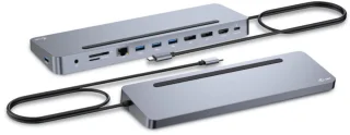 i-tec C31FLAT2PDPRO laptop dock & poortreplicator Bedraad USB 3.2 Gen 1 (3.1 Gen 1) Type-C Zilver