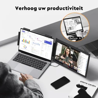 Draagbare 14" FHD Monitor - Schermverlenger voor Laptop 14-16"