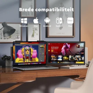 Draagbare 14" FHD Monitor - Schermverlenger voor Laptop 14-16"