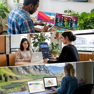 Draagbare 15.6" Laptop Schermvergroter met 1080P FHD IPS - Compatibel met 13"-17" Laptops