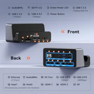 USB C Docking Station Stand voor Efficiënte verbindingen