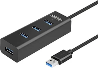 USB Hub 4 Poort 3.0 met 1 MicroUSB - Multiport Verdeler voor PC, Laptop, Toetselbord, Muis en Printer