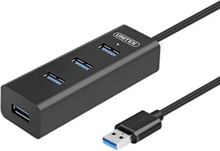 USB Hub 4 Poort 3.0 met 1 MicroUSB - Multiport Verdeler voor PC, Laptop, Toetselbord, Muis en Printer