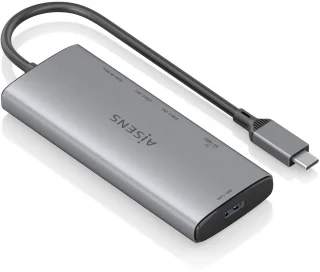 AISENS ASUC-6P029-GR laptop dock & poortreplicator Bedraad USB 3.2 Gen 1 (3.1 Gen 1) Type-C Grijs
