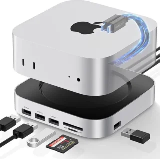 10-in-1 dockingstation voor Mac mini M4 met NVMe-slot