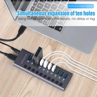 10-poorts USB 3.0-hub