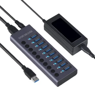 10-poorts USB-hub
