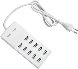 10-poorts usb-oplader