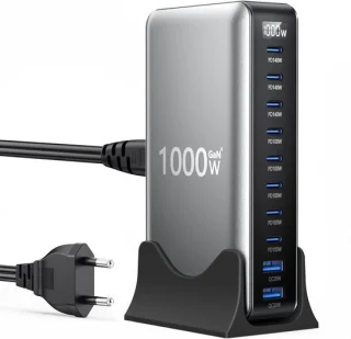 1000W GaN USB-C-laadstation met 10 poorten