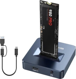 10G USB-C docking station voor M.2 NVMe & NGFF SSD