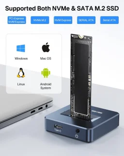 10G USB-C M.2 NVMe/NGFF SSD Dockingstation
