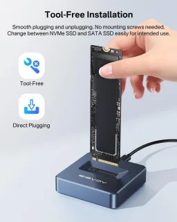 10G USB-C M.2 NVMe/NGFF SSD Dockingstation