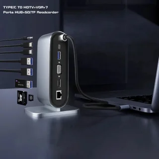11-in-1 USB-C Docking Station voor Laptop en MacBook
