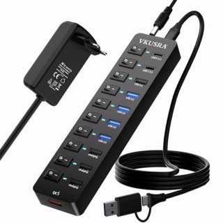 11-poorts USB-C hub met voeding: krachtig multi-poort station voor productiviteit en laden