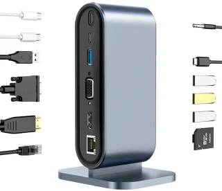 12-delig USB-C hub dockingstation