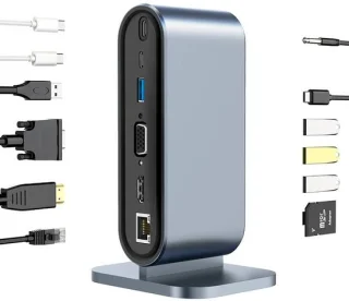 12-delig USB-C hub dockingstation