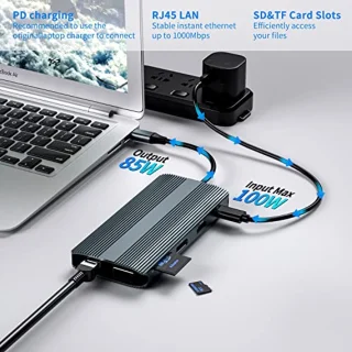 12-in-1 USB-C-dockingstation met dual HDMI en multiportadapter
