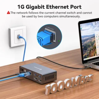 12-in-1 USB-C Dockingstation voor 2 laptops