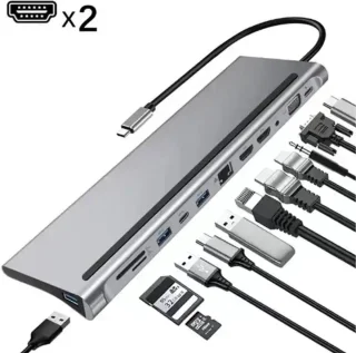 12-in-1 USB-C Hub Adapter Spacegrey