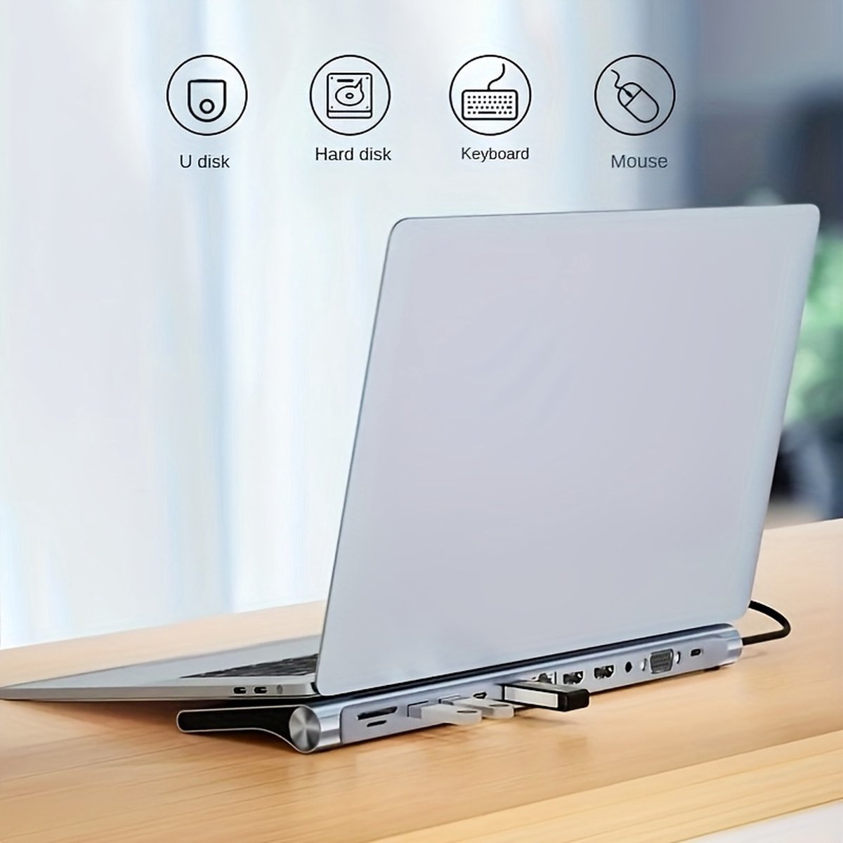 12 in 1 USB C Hub Docking Station voor Laptop MacBook Windows