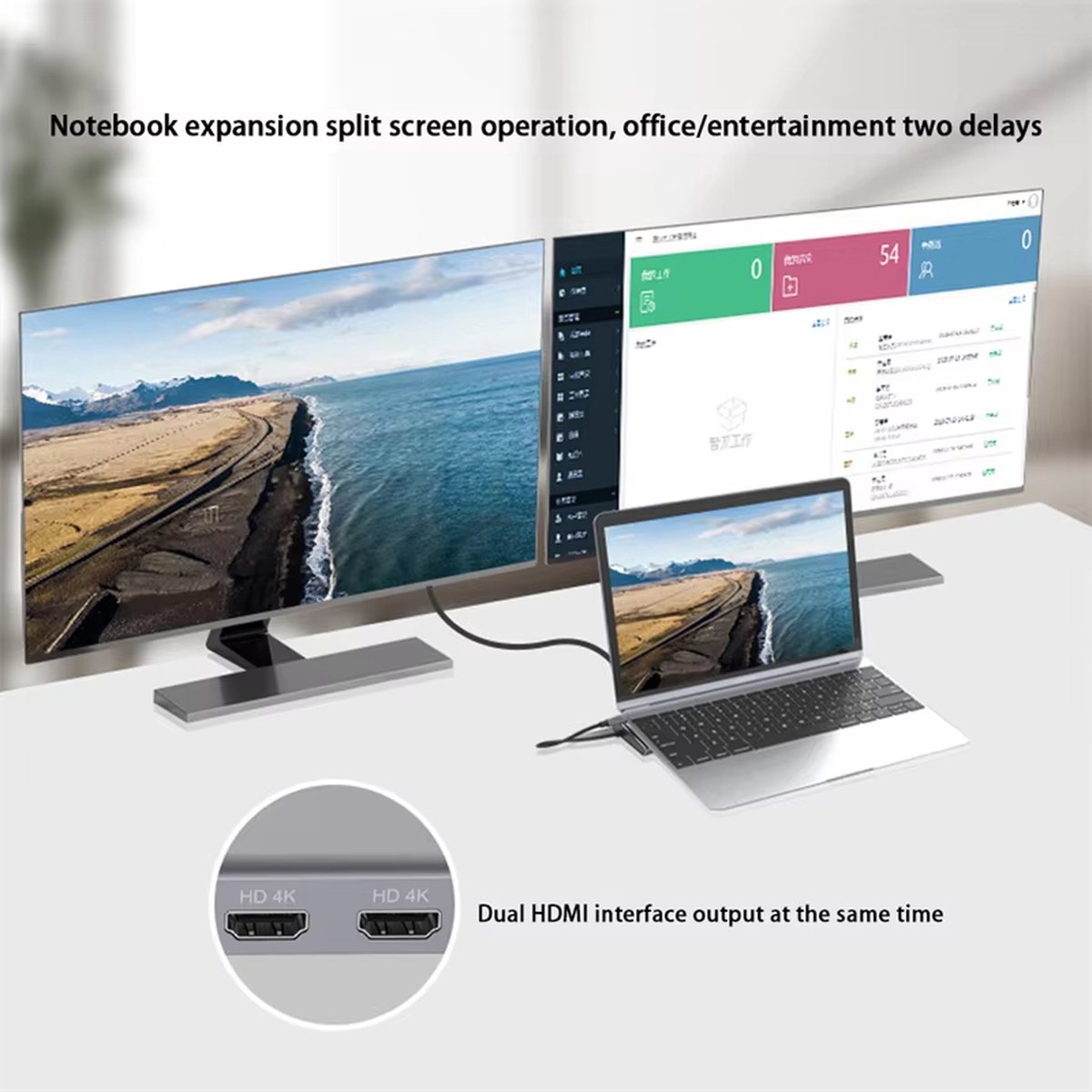12 in 1 USB C Hub Docking Station voor Laptop MacBook Windows