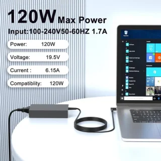 120w 6.15a charger voor hp usb-c dock g5 5tw10ut 5tw10aa type-c/a universele dock g2 5tw13aa envy 15 17 series omen