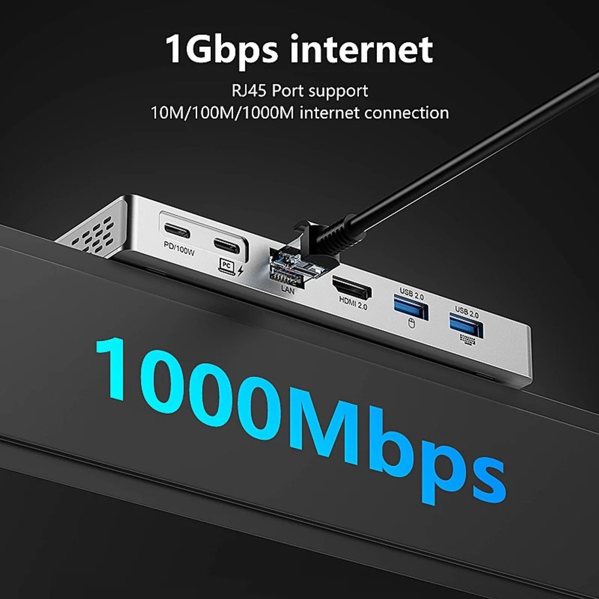 14-in-1 USB-C Docking Station Aluminium Hub voor MacBook en Laptop