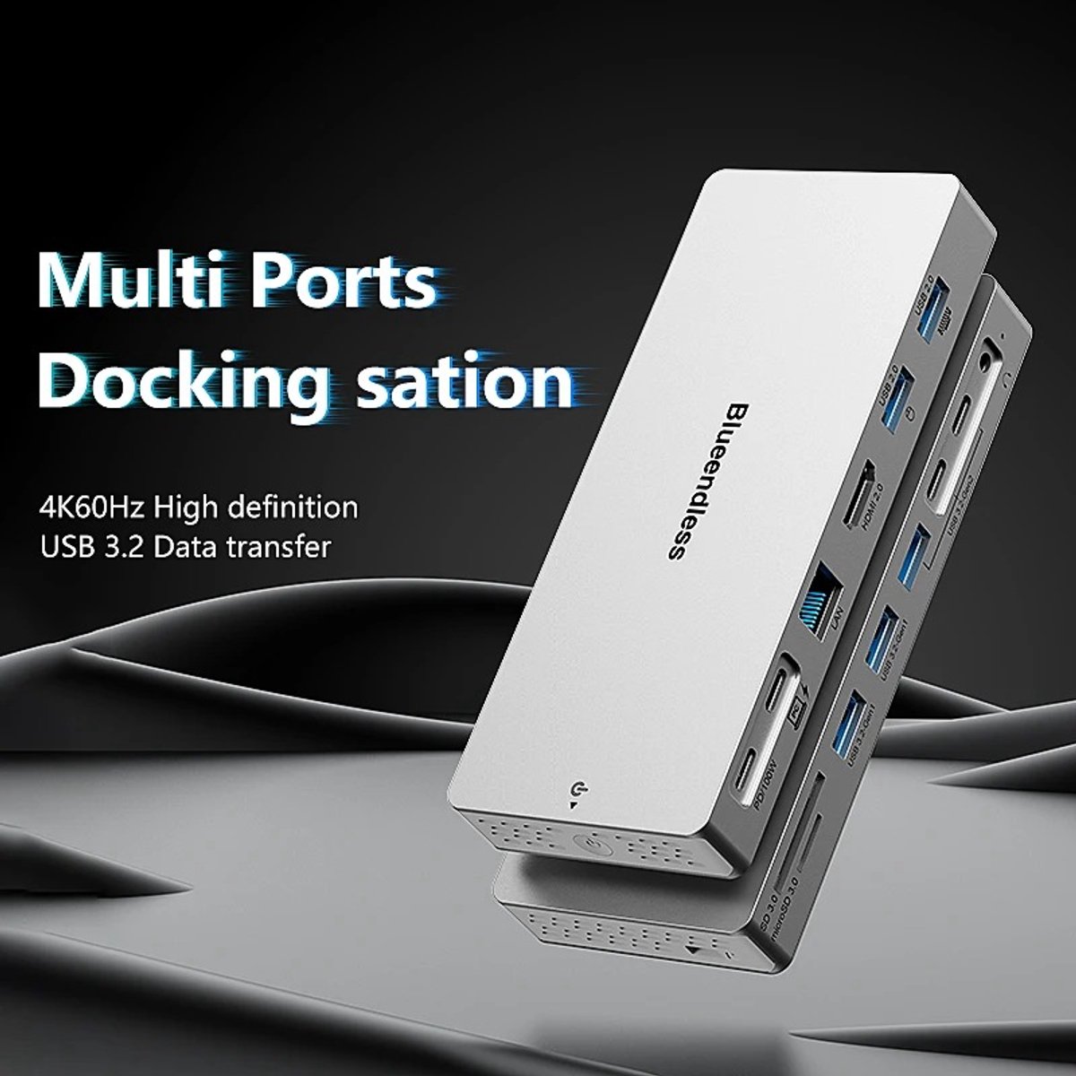 14-in-1 USB-C Docking Station Aluminium Hub voor MacBook en Laptop