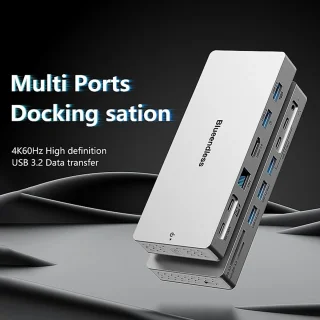 14-in-1 USB-C Docking Station Aluminium Hub voor MacBook en Laptop