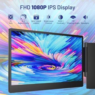 14 Inch Draagbare Drievoudige Laptopmonitor