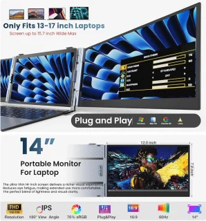 14-inch draagbare monitor