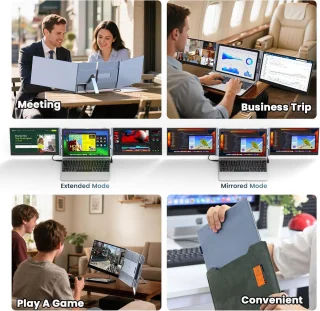 14-inch draagbare monitor voor laptop