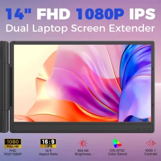 14 inch Dual-Screen Laptop Monitor