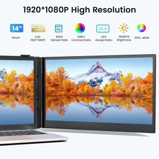 14 inch FHD (1080p) draagbare monitor voor laptop