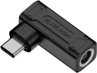 140W DC naar usb-c 90 graden adapter
