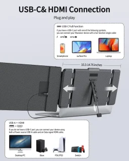 14,1 inch Draagbare Externe Monitor