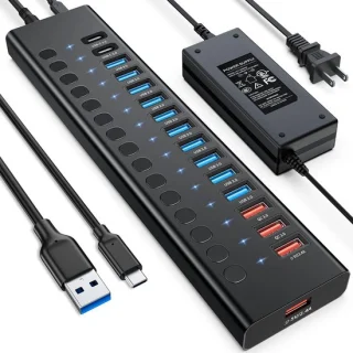 16-poorts USB-C hub