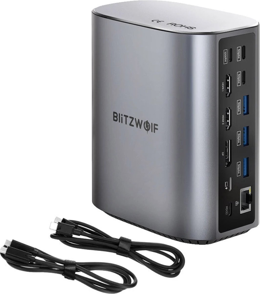 17-in-1 USB-C Docking Station Dual 4K 60Hz USB 3.0/3.2 RJ45