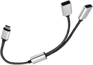 2-in-1 usb-splitter voor laptop