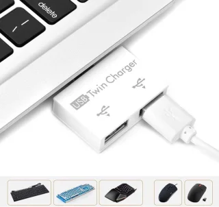 2-poorts USB 2.0-hub