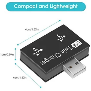 2-poorts USB 2.0 Hub - Zwart