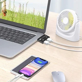 2-poorts USB 2.0 Hub - Zwart