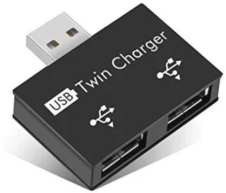 2-poorts USB 2.0 Hub - Zwart