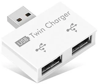 2-poorts USB-hub (compact USB-adapter)
